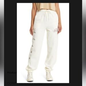 CONEY ISLAND PICNIC Ballet Academy Sweatpant Cream Coconut Milk Jogger Small NEW